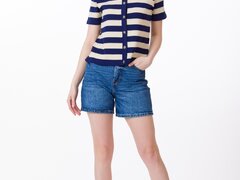 Cardigan dama in dungi bleumarin bej, feminitate relaxata